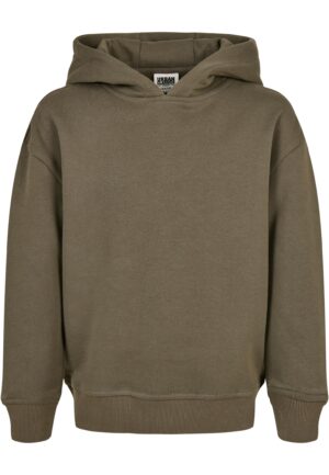 Girl's Organic Hooded Olive