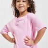 Girls' Organic Oversized Pleated T-Shirt Girls' Pink