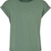 Girls' Organic Sage T-Shirt with Extended Shoulder