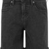 Girls' Organic Stretch Denim 5 Pocket Shorts - Black