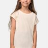 Girls' Organic T-Shirt with Extended Shoulder Whitesand