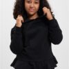 Girls' Organic Volants Hoody Black