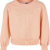 Girls' Oversized Color Melange Crewneck Papaya Melange