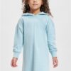 Girls' Oversized Terry Hoody Ocean Blue Dress