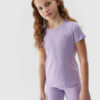 Girls' Plain T-Shirt 4F - Purple