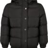 Girls' Puffer Hooded Jacket Black