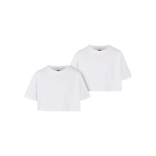 Girls' Short Kimono Tee - 2 Pack White+White