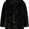 Girls' Teddy Hooded Coat Black