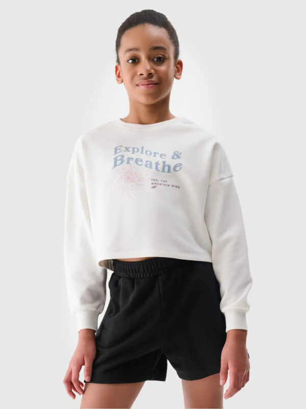 Girl's cropped sweatshirt 4F