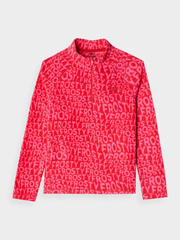 Girls' fleece thermal sweatshirt 4F