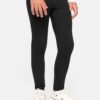 Girls' jersey leggings 2-pack black/black