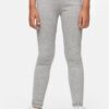 Girls' jersey leggings 2-pack black/grey