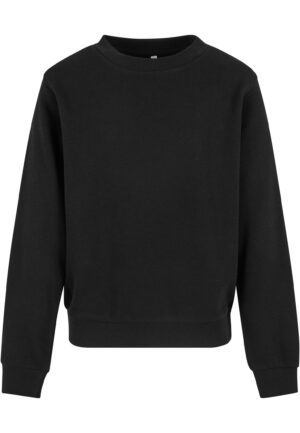 Girl's sweatshirt Light Terry Crewneck black