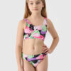 Girls' three-piece swimsuit 4F - multicolored