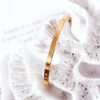 Glam Chic Acél karkötő cirkónia arannyal