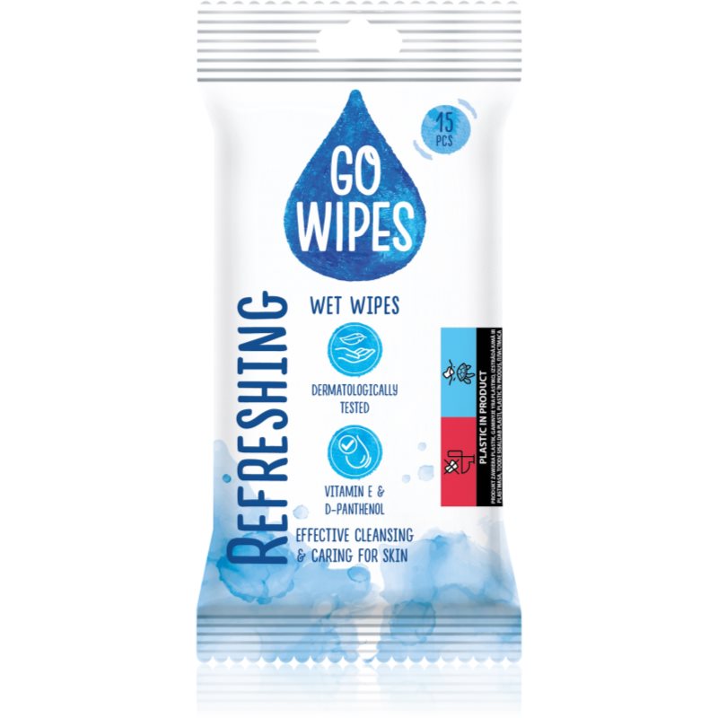 GoWipes Refreshing nedves tisztító törlőkendők kézre 15 db