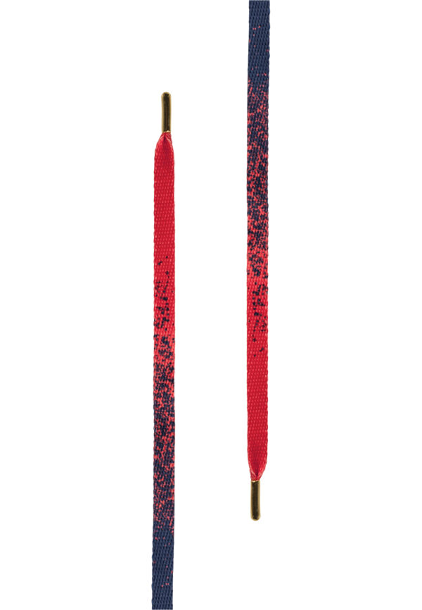 Gold Flat Splatter Pack Laces (5-Pack) red/blue