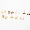 Gold earrings Yups dbi0442. R06