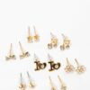 Gold earrings Yups dbi0448. R06