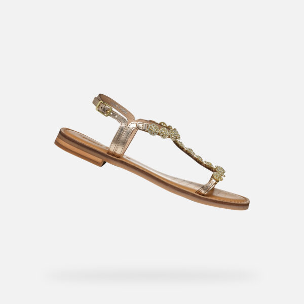 Gold women's sandals Geox Maddalusiac - Women's