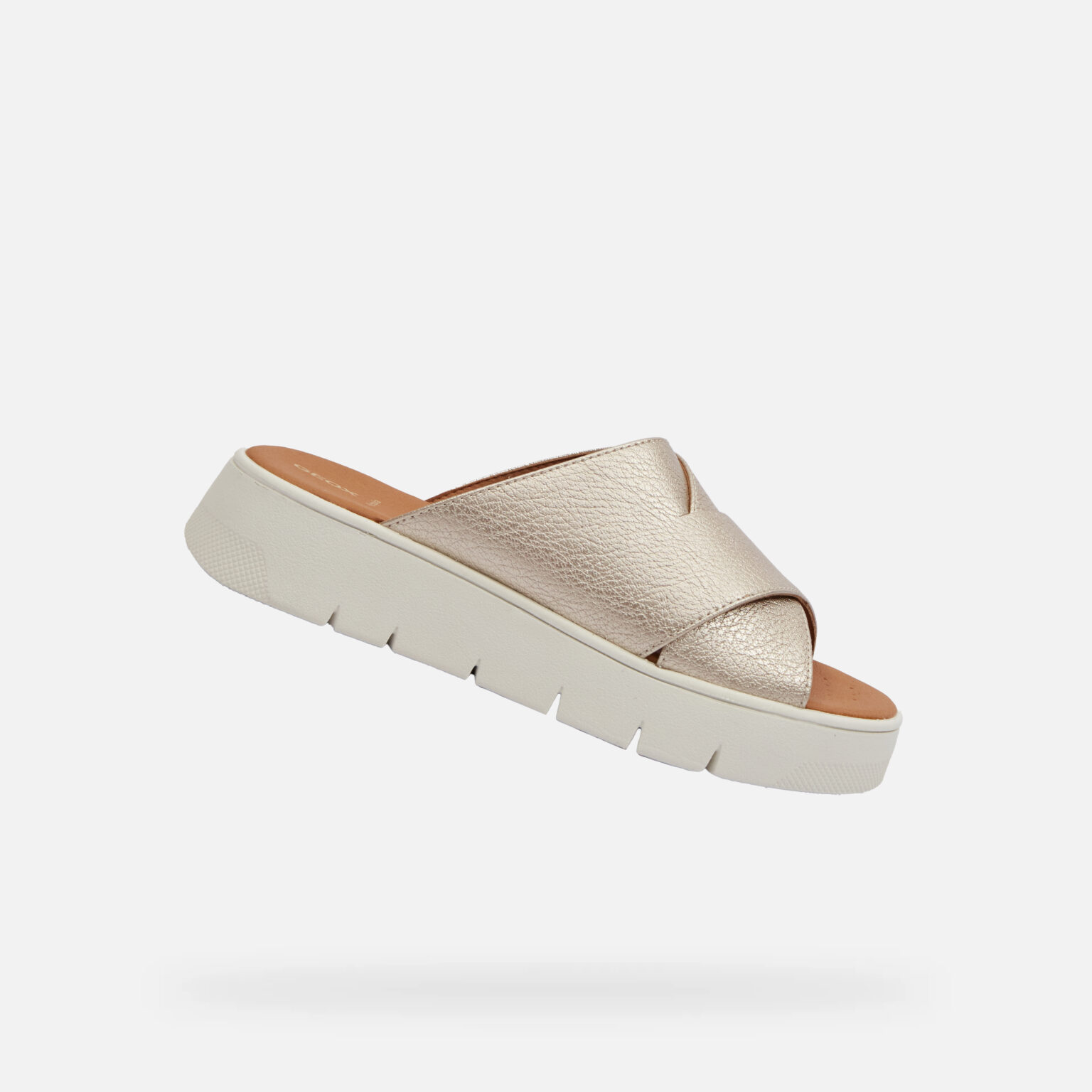 Gold women's slippers Geox - Women's