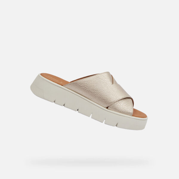 Gold women's slippers Geox - Women's