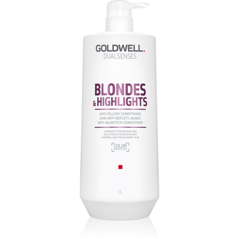 Goldwell Dualsenses Blondes & Highlights kondicionáló szőke hajra semlegesíti a sárgás tónusokat 1000 ml-Eredeti