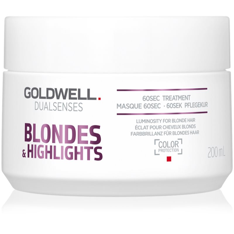 Goldwell Dualsenses Blondes & Highlights regeneráló maszk semlegesíti a sárgás tónusokat 200 ml-Eredeti
