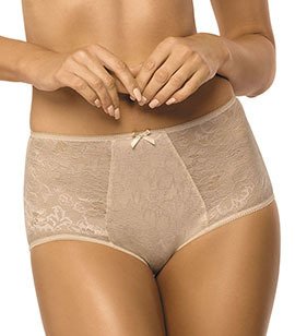Gorteks Elise floral lace high waist panty beige
