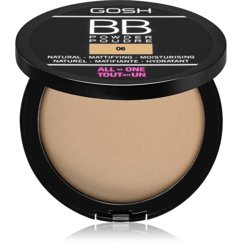 Gosh BB mattító púder árnyalat 06 Warm Beige 6.5 g-Eredeti