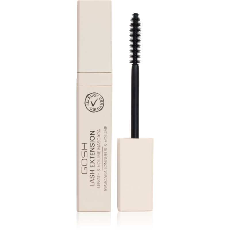 Gosh Lash Extension hosszabbító és dúsító szempillaspirál árnyalat Extreme Black 7 ml-Ár