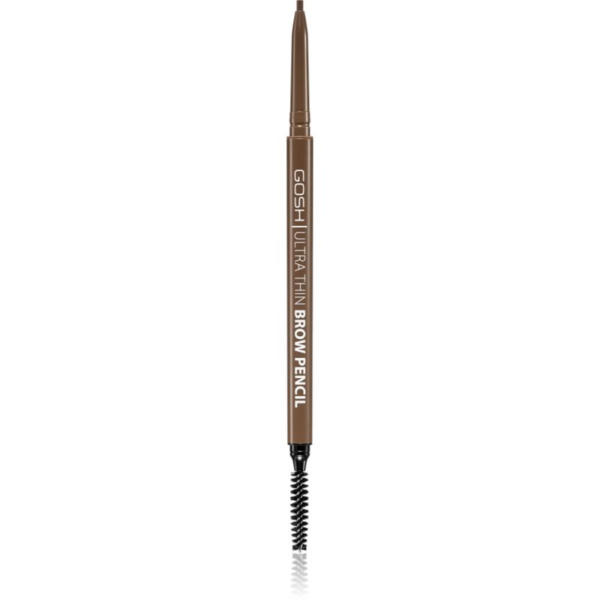 Gosh Ultra Thin precíz szemöldökceruza kefével árnyalat 002 Greybrown 0