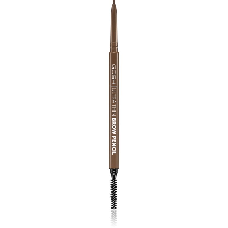 Gosh Ultra Thin precíz szemöldökceruza kefével árnyalat 002 Greybrown 0