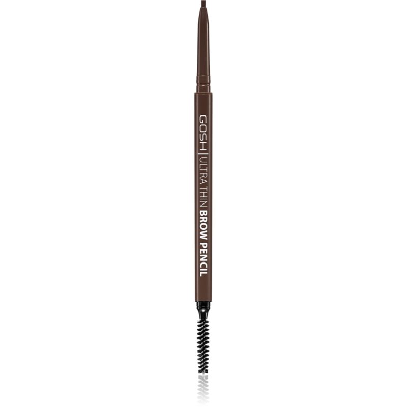 Gosh Ultra Thin precíz szemöldökceruza kefével árnyalat 003 Dark Brown 0