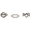Graphic Ring 3-Pack - Silver Color