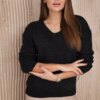 Graphite V-neck sweater