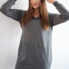 Graphite dress with hood