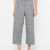 Gray Ladies Checkered Glittering Culottes CAMAIEU - Ladies