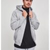 Gray hooded zipper