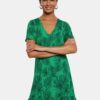 Green A-line Dress Desigual Vest Nadia - Women