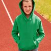 Green Hooded Sweat Fruit of the Loom