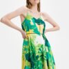 Green Ladies Dress Guess Angelica - Women