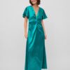 Green Ladies Satin Maxi ruhák VILA Sittas - Nők