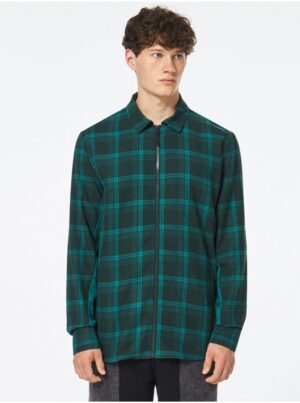 Green Men's Lightweight Plaid Shirt Jacket Oakley - Men