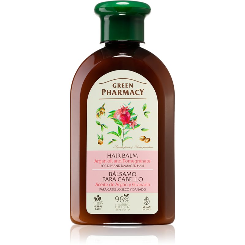 Green Pharmacy Argan Oil & Pomegranate Hair Balm balzsam száraz és sérült hajra 300 ml-Eredeti