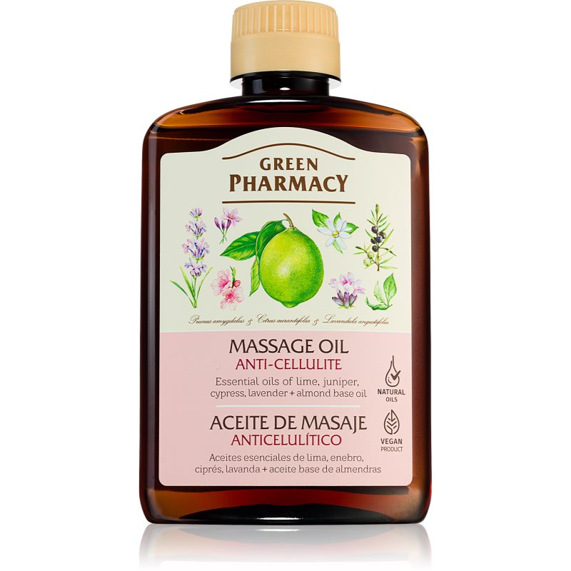 Green Pharmacy Essential oils of Lime Massage Oil masszázsolaj narancsbőrre 200 ml-Eredeti