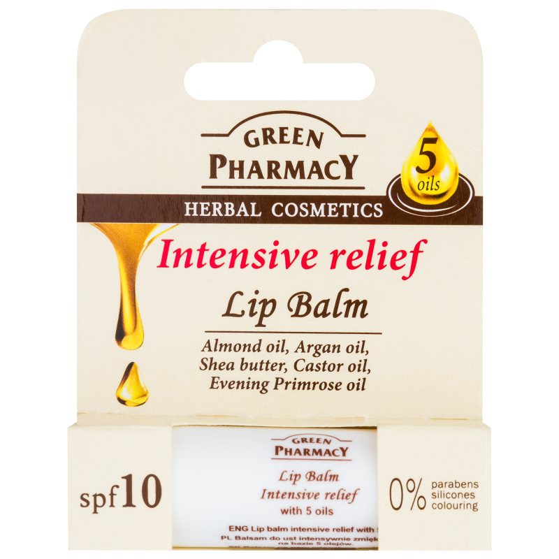 Green Pharmacy Mix of oils Lip Balm intenzív hidratáló szájbalzsam SPF 10 szilikon
