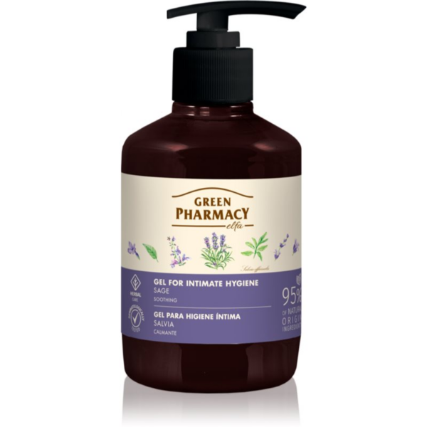 Green Pharmacy Sage & Thyme Gel for Intimate Hygiene Nyugtató intim mosakodó 370 ml-Eredeti