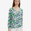 Green Women's Patterned Long Sleeve T-Shirt Tom Tailor - Women