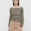 Green and Black Floral Blouse Pieces - Women